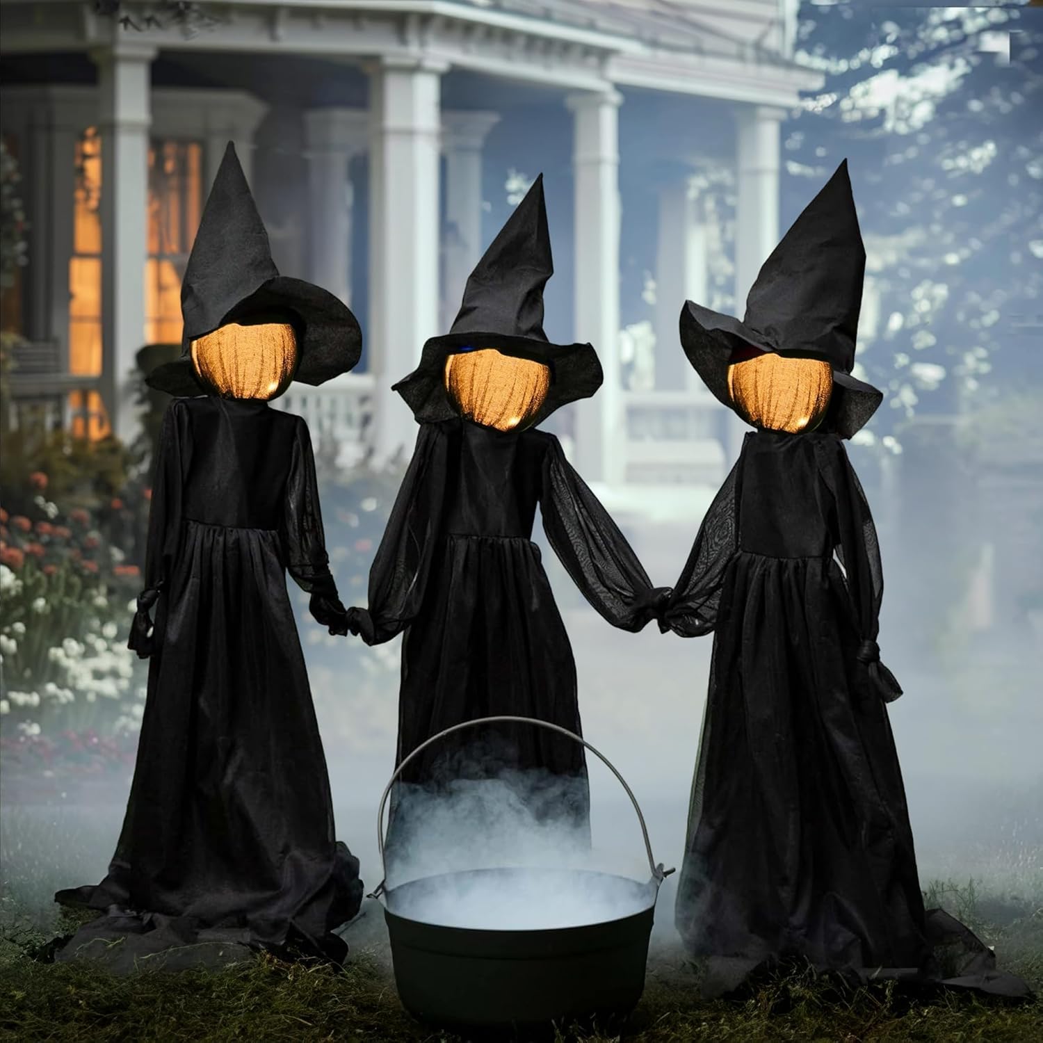 🎃Outdoor Lighted Halloween Witch Stakes👻