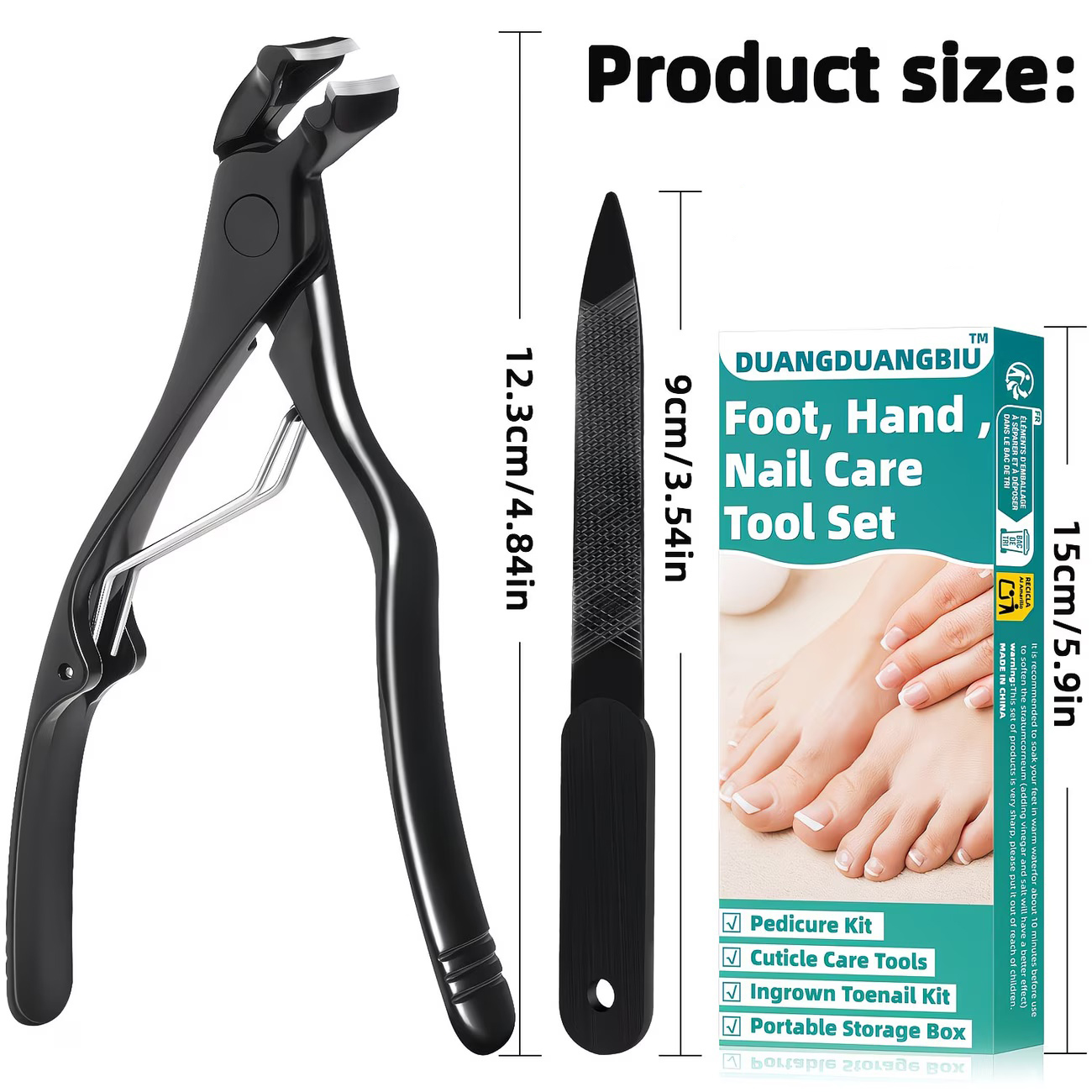 Ergonomic Long-Handled Toenail Clipper for Seniors