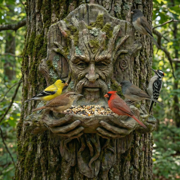 Bring Magic Home — A Guardian That Feeds Birds & Warms Your Garden - Not just a feeder. A quiet presence that stays.