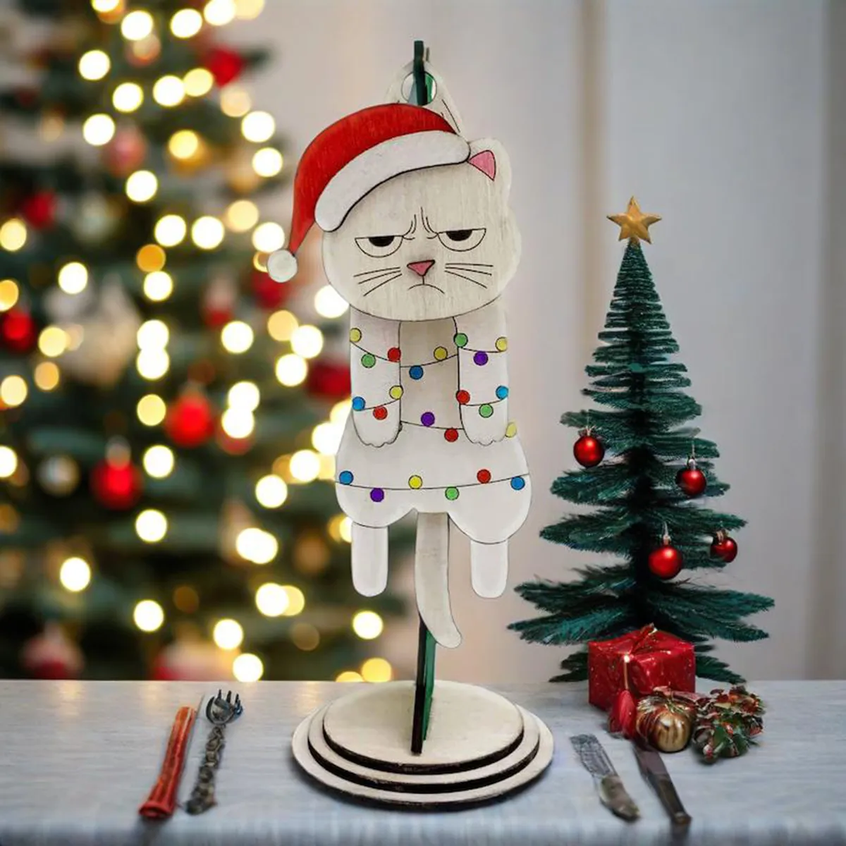 🎄🎅Charming 3D Wooden Christmas Swinger Puzzle