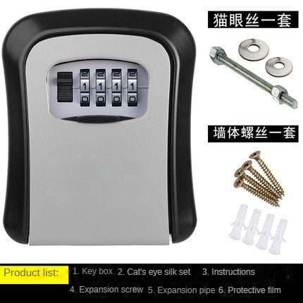 Full Metal Shell Combination Lock Key Box