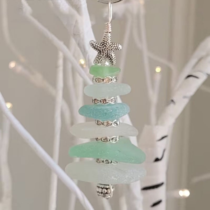 🔥LAST DAY 49% OFF - Sea Glass Christmas Tree Ornament