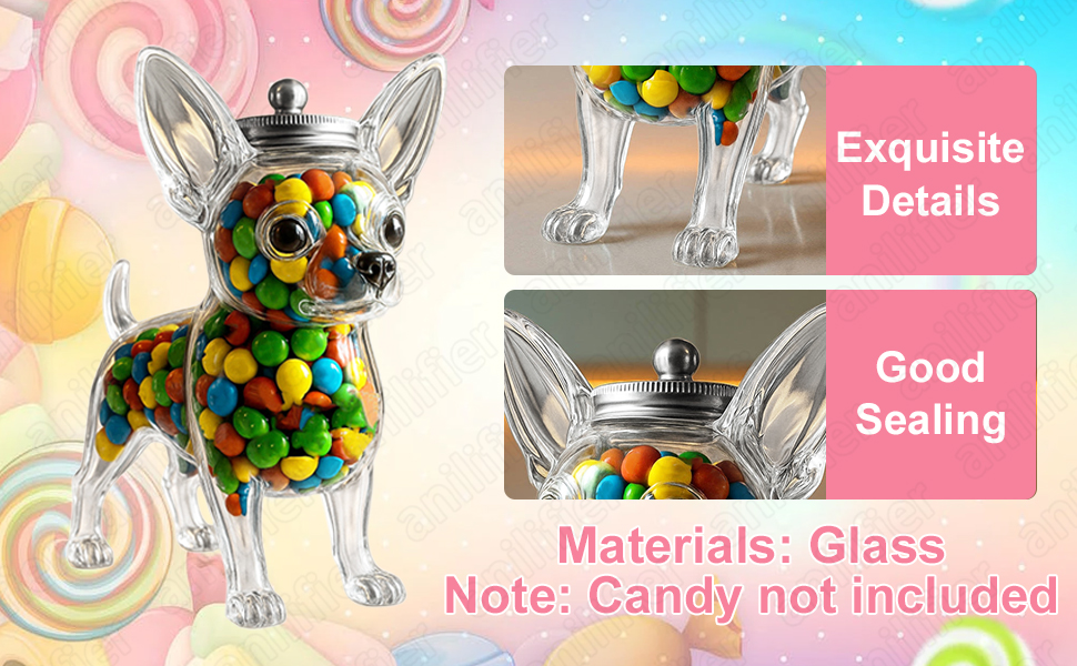 Dog Treat Glass Jar
