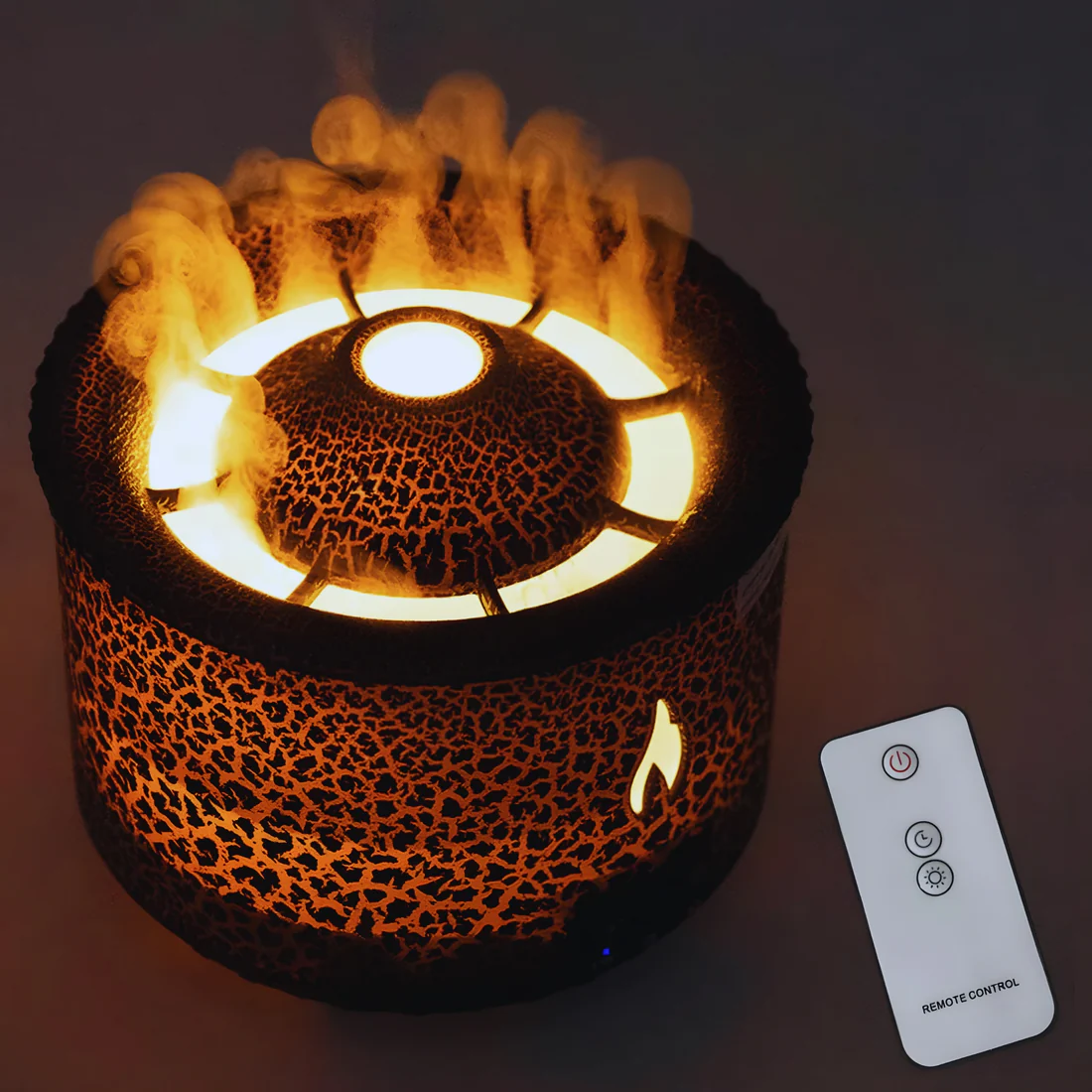 Volcanic Flame Humidifier with Remote