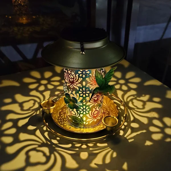 49% OFF - ✨Metal Bird Feeder Outdoor Hanging Solar Lamp✨