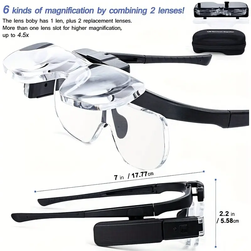 🔍headband magnifier with lights 