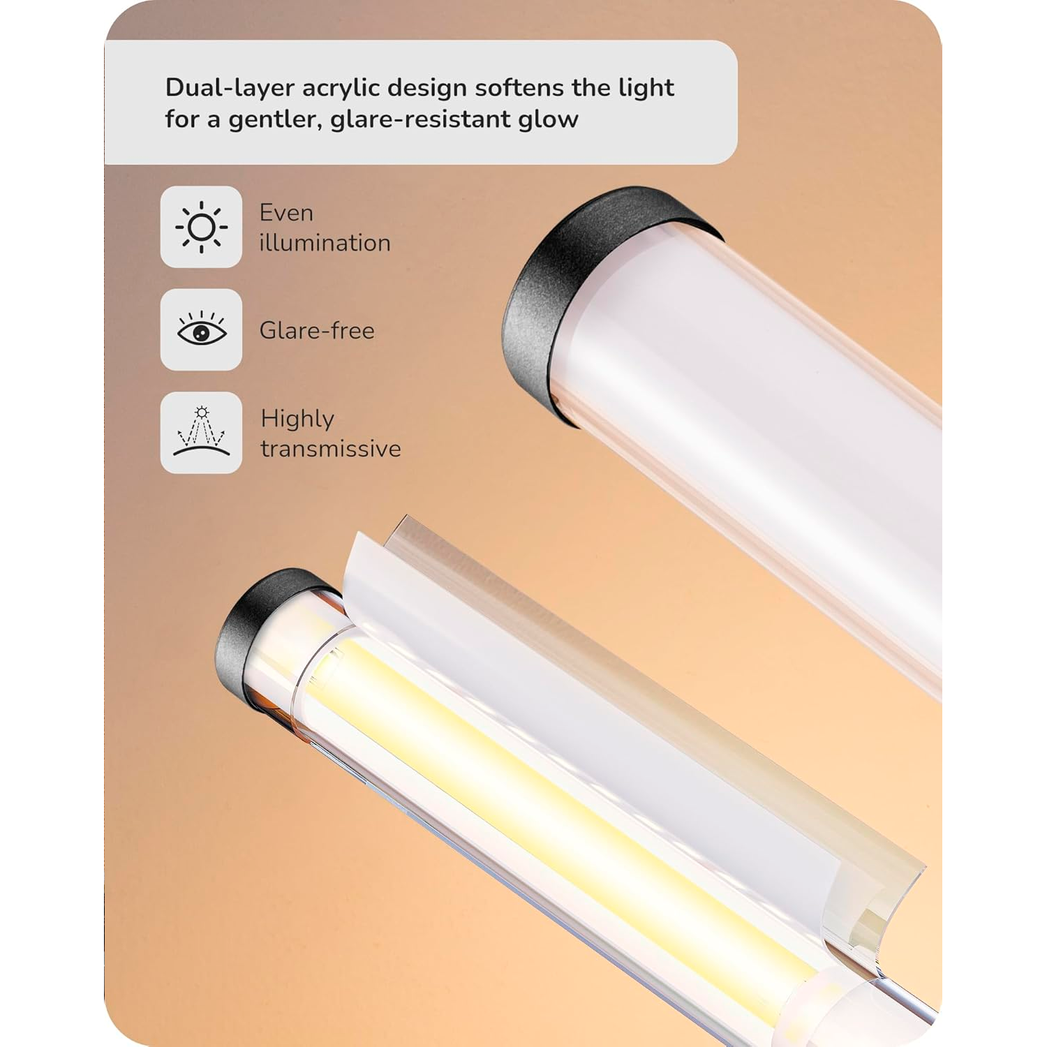 Modern Slim Bedside Lamp with 360° Illumination