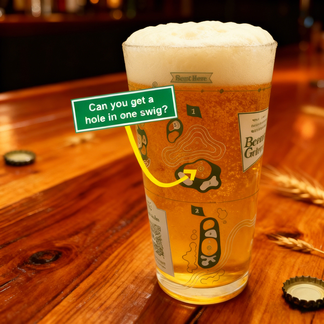 ⛳The 9 Hole Golf Course on a Beer Glass