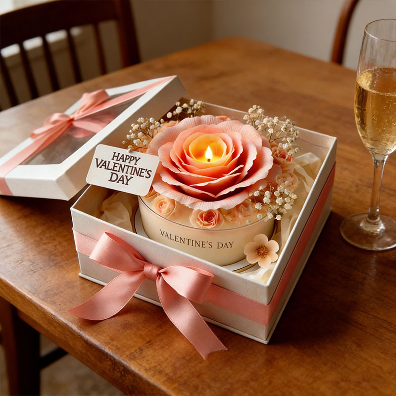 🌹🕯️ Everlasting Bloom Valentine’s Day Rose Candle – Romance That Glows Forever 🕯️🌹
