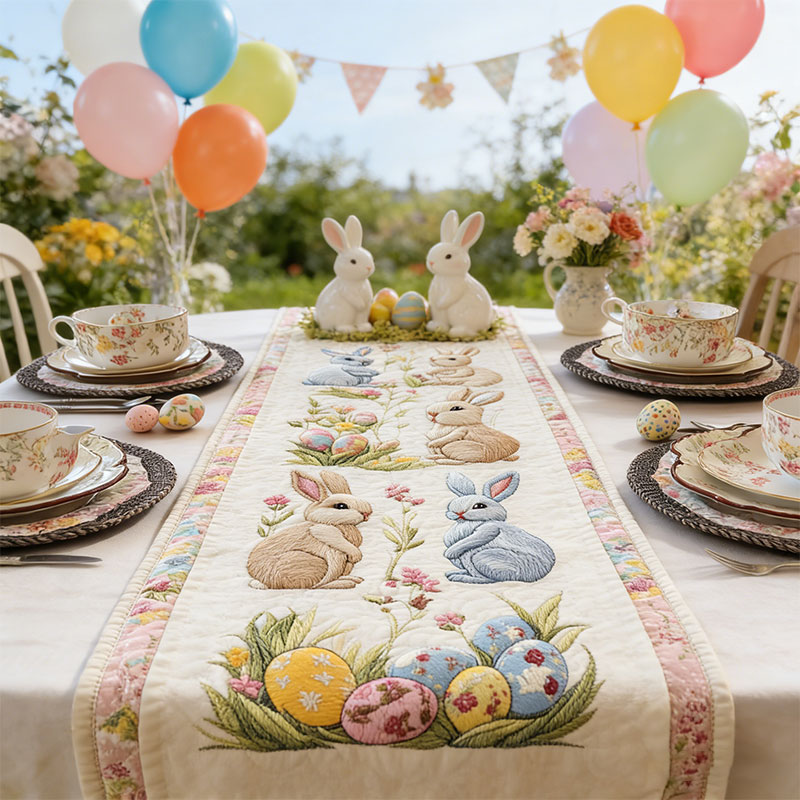 Easter Joy Quilted Table Runner