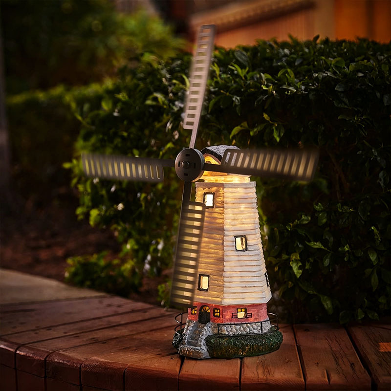 🏡 Dutch Windmill Garden Decor with Solar Lights ✨