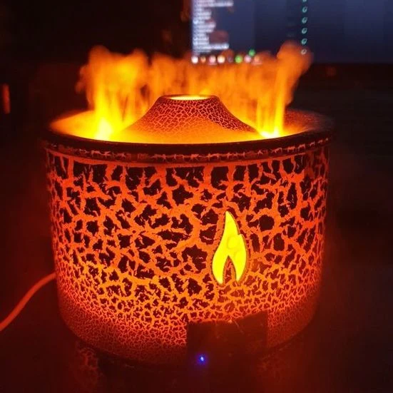 Volcanic Flame Humidifier with Remote