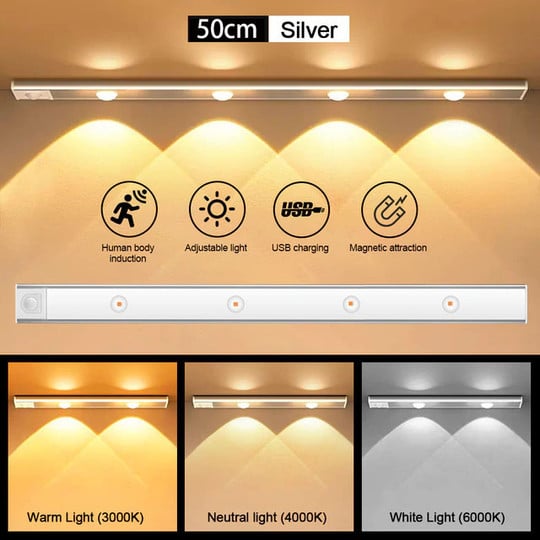 🔥LAST DAY 49% OFF💡LED MOTION SENSOR CABINET LIGHT(USB CHARGING)