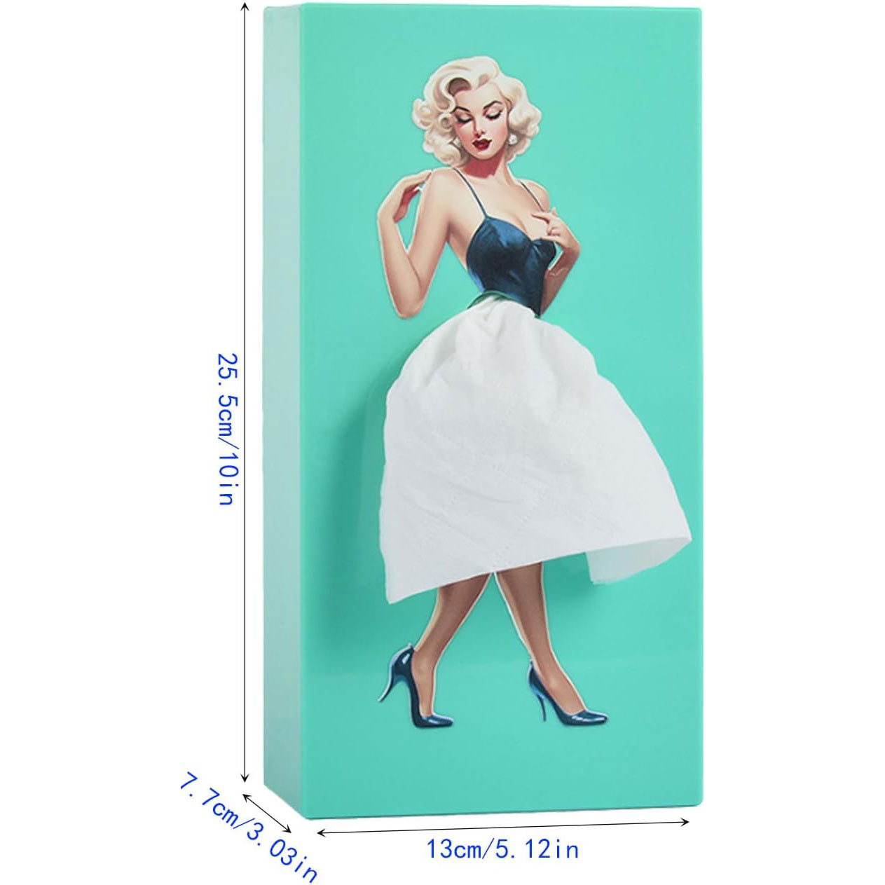 Lying Skirt Tissue Box - Charming Vintage Pop Art Tissue Holder 
