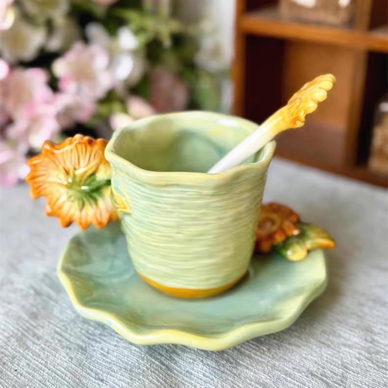 3D Handmade and Hand-painted Ceramic Coffee Mug