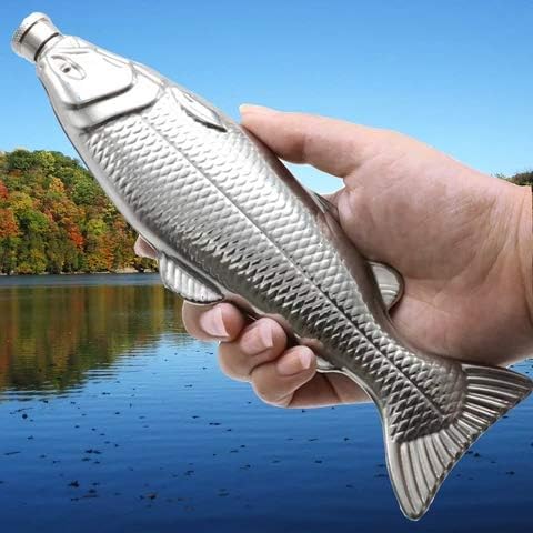 Fantastic Stainless Steel Fish-Shaped Portable Wine Bottle