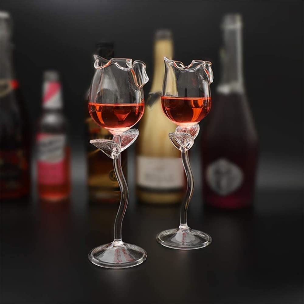 🌹ROSE WINE GLASS (HANDMADE)