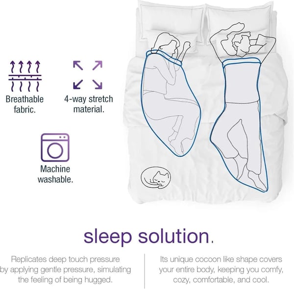 Light Pressure Sleeping Bag (like in mom's arms) - Relieves Sleep Disorders