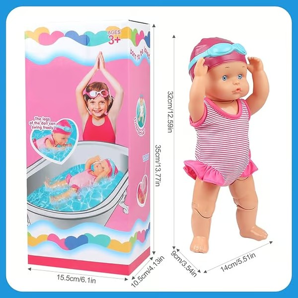 2025 New Packaging Waterproof Swimming Doll