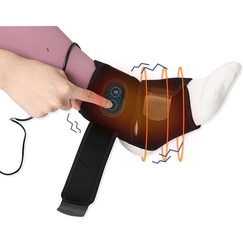 Heated Ankle Brace with Vibrating USB Foot Heating Pad