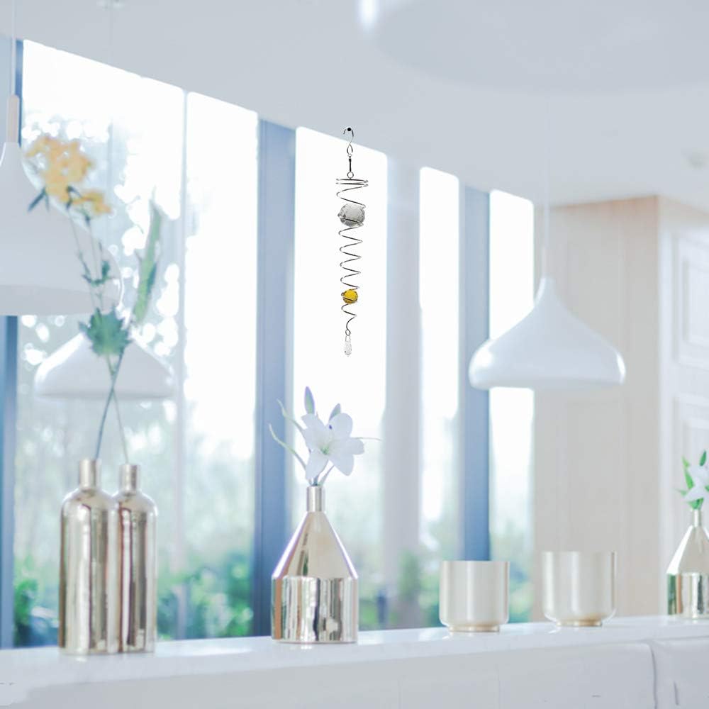 Outdoor Crystal Spiral Wind Spinner