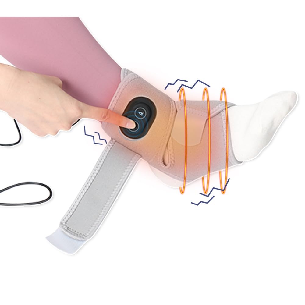 Heated Ankle Brace with Vibrating USB Foot Heating Pad