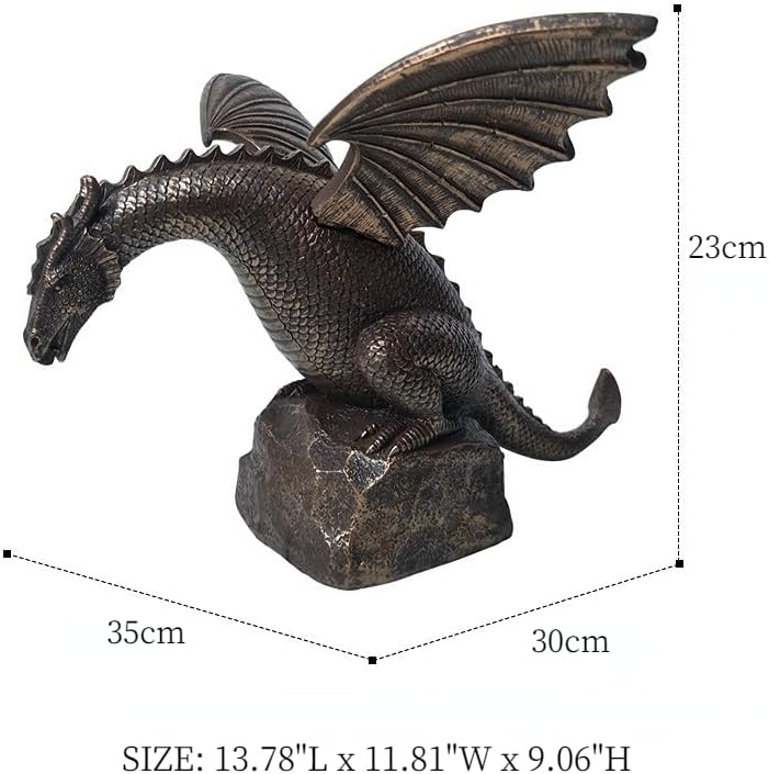 🦖Precision Casting Fire-breathing Dragon Sculpture Waterscape