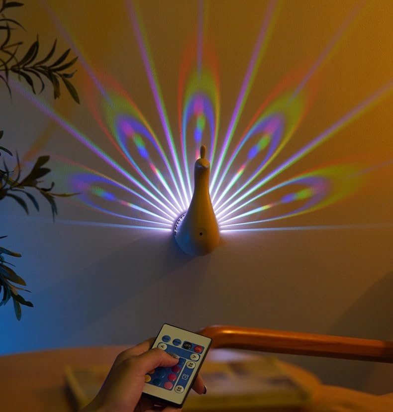 Peacock Projection Desk Lamp