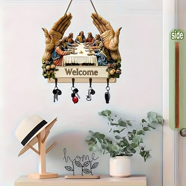 Jesus and Disciples Wall Art Keychain
