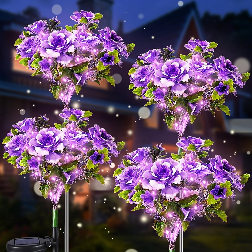 Solar Carnation Flower Landscape Light