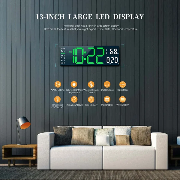 Multifunctional Large Digital Clock
