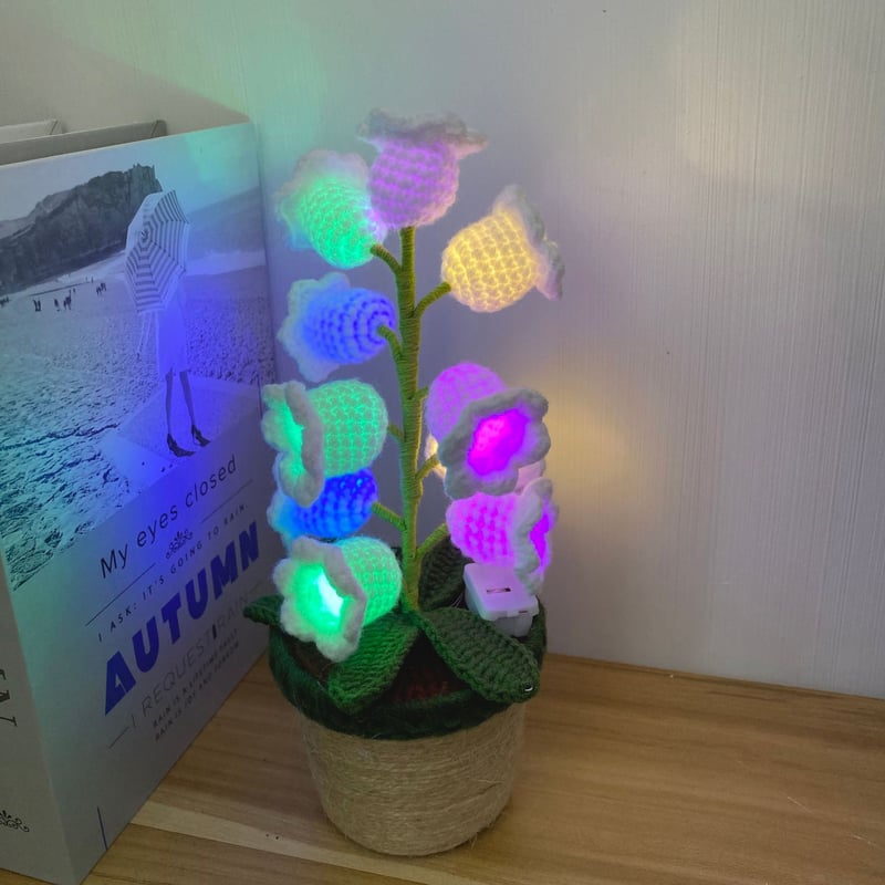 🎁49%OFF🔥Crochet Handmade Lily Potted Plant Light Lamp