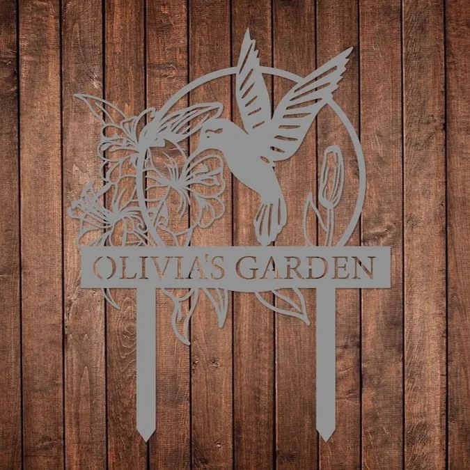 🌼Bird with Stakes Garden Sign