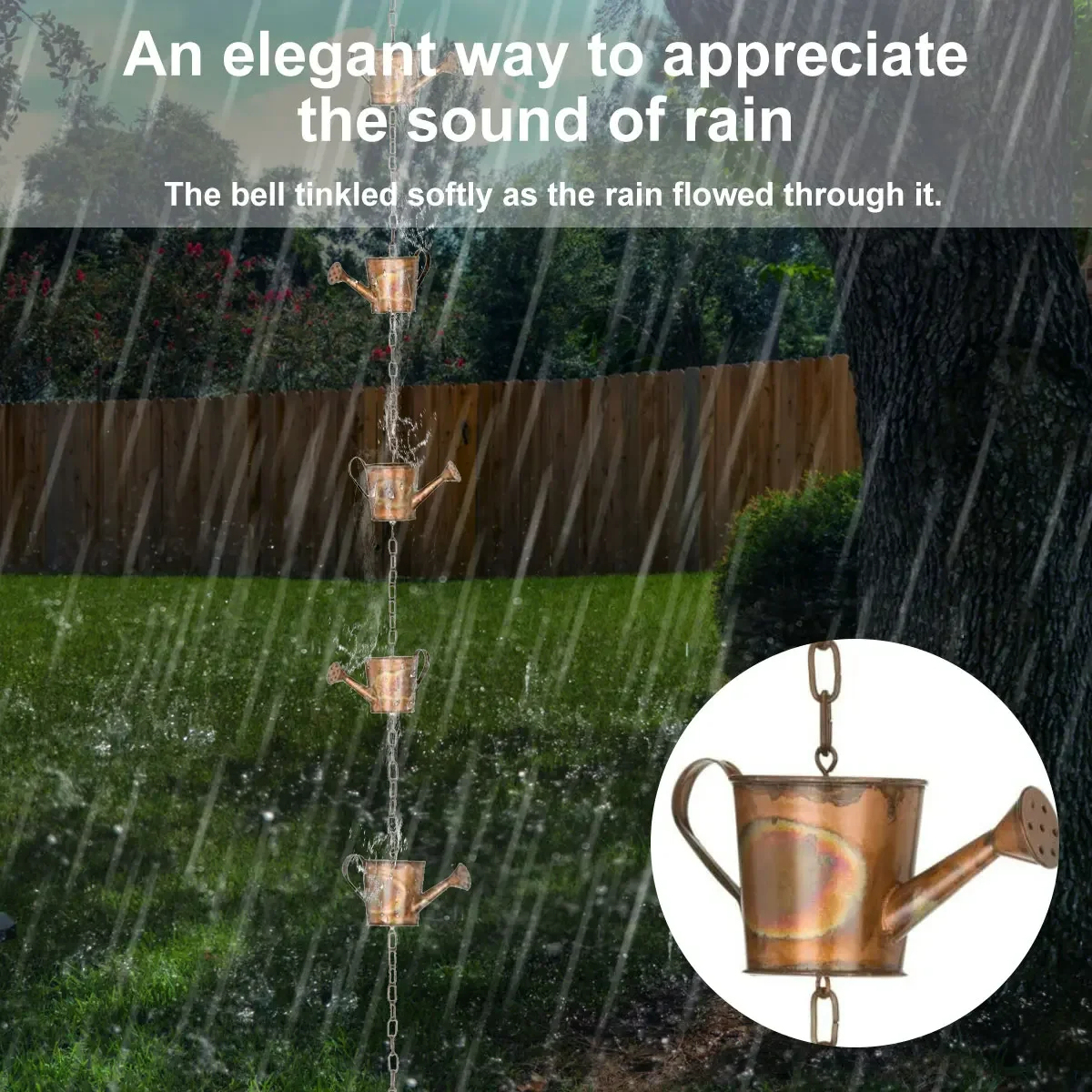 Decorative Rain Chains Replacement Downspout for Gutters