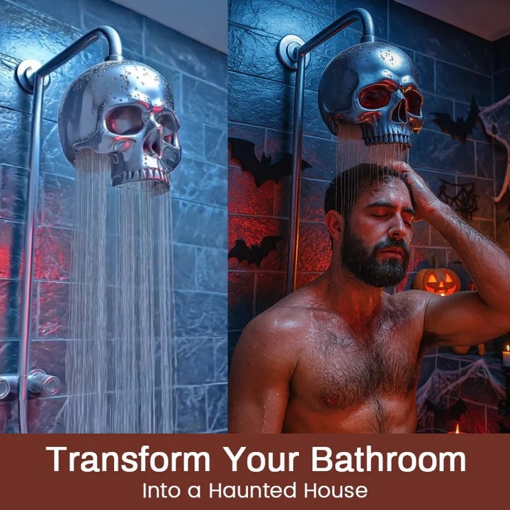 👻Skull Shower Head: Perfect for Halloween and Spooky Vibes