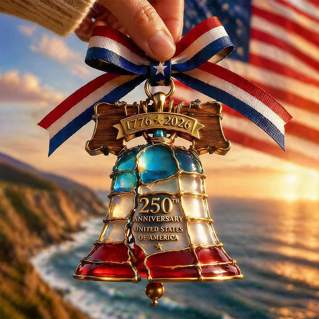 America 250th Anniversary Patriotic Hummingbird Ornament