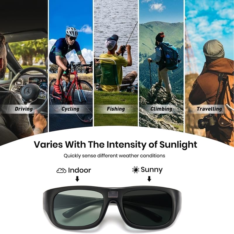  Smart Photochromic Polarized Sunglasses