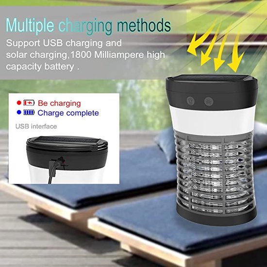 Solar Bug Zapper Outdoor Waterproof