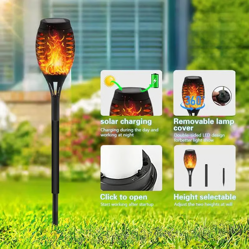 🔥Solar Powered Fire Flame Design Garden Light(4 Pack)