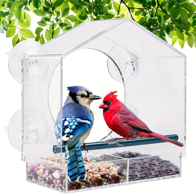 🦜Transparent Acrylic Window Bird Feeder
