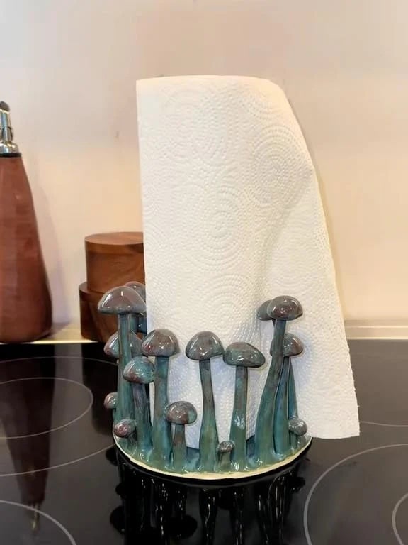 Enchanted Grove Mushroom Paper Towel Holder