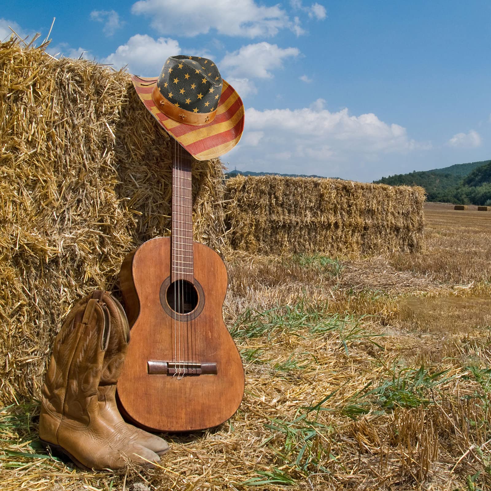 Vintage USA American Flag Cowboy Hat