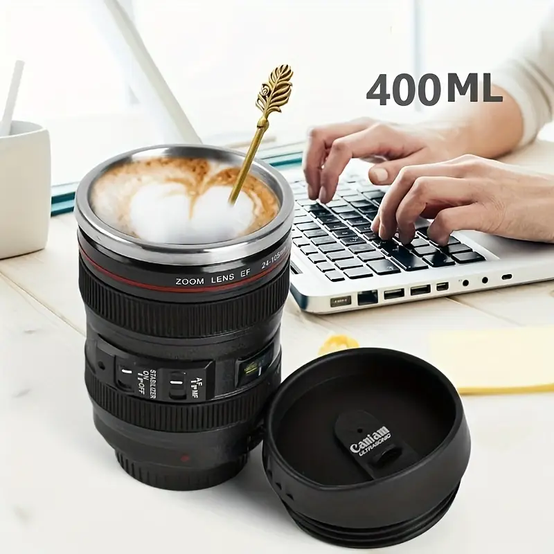 13.5oz Stainless steel Camera Lens Coffee Mug