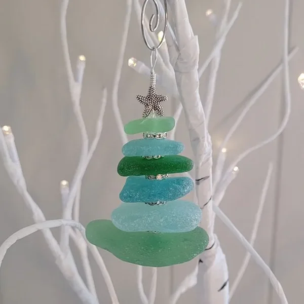 🔥LAST DAY 49% OFF - Sea Glass Christmas Tree Ornament