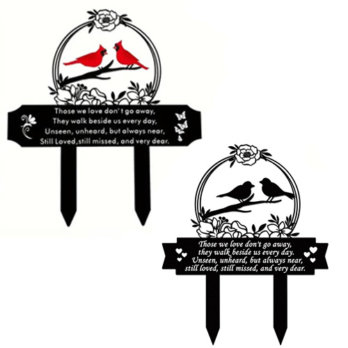 🐦Metal Cardinal Cemetery Memorial Stake