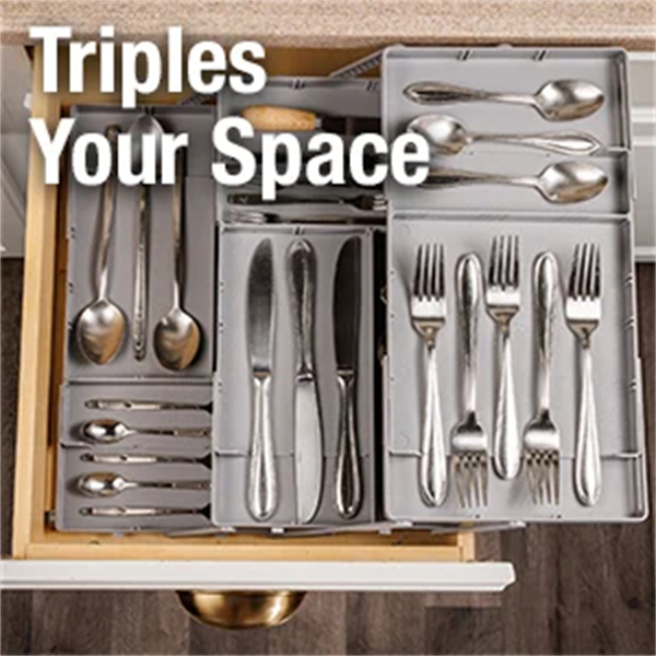 Multi-Level Drawer Organizer - Lets You Organize & Store Up To 3X More!