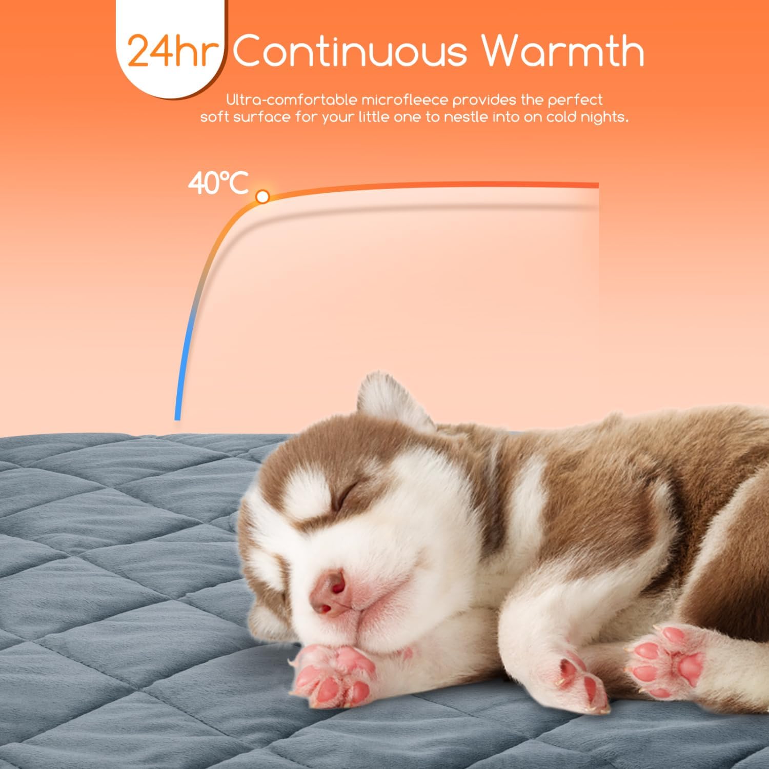 Washable Anti-Slip Self Heating Dog/Cat Mat