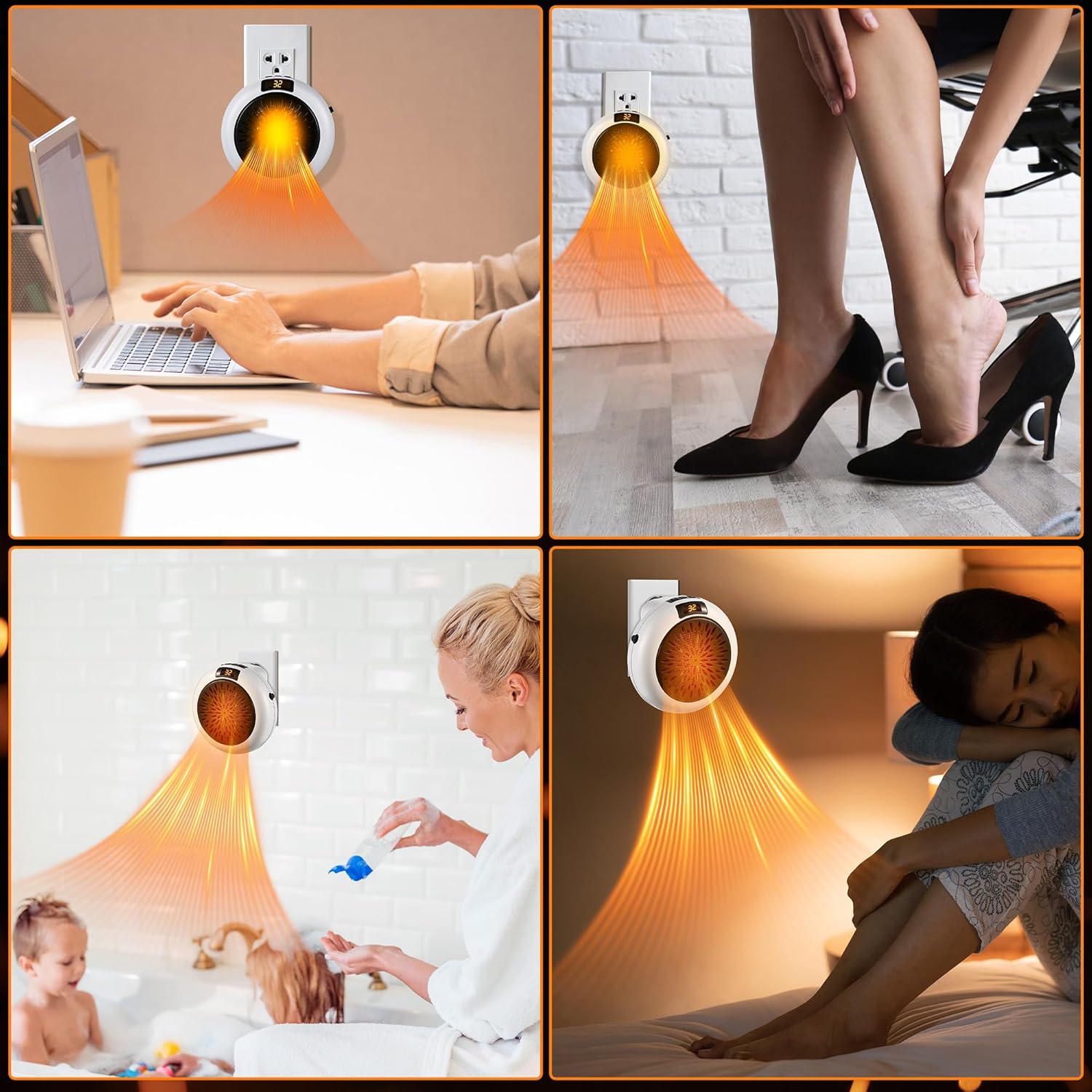 500W Quiet and LED Display Space Heater