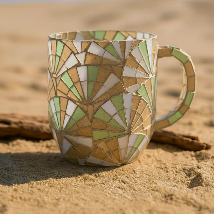 🌊 Coastal Mosaic Mug Collection
