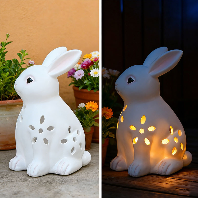 🐰☀️ Solar Easter Rabbit Garden Decor – Soft Glow for Spring & Beyond ☀️🐰